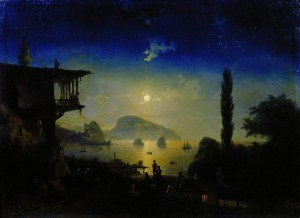 Лунная ночь в Крыму. Гурзуф