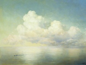 Облака на морем. Штиль