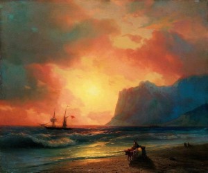 Заход солнца на море