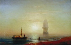 Закат на море