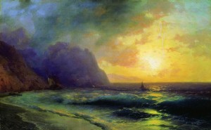 Закат на море