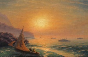 Закат на море