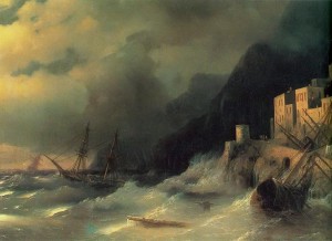 Буря на море