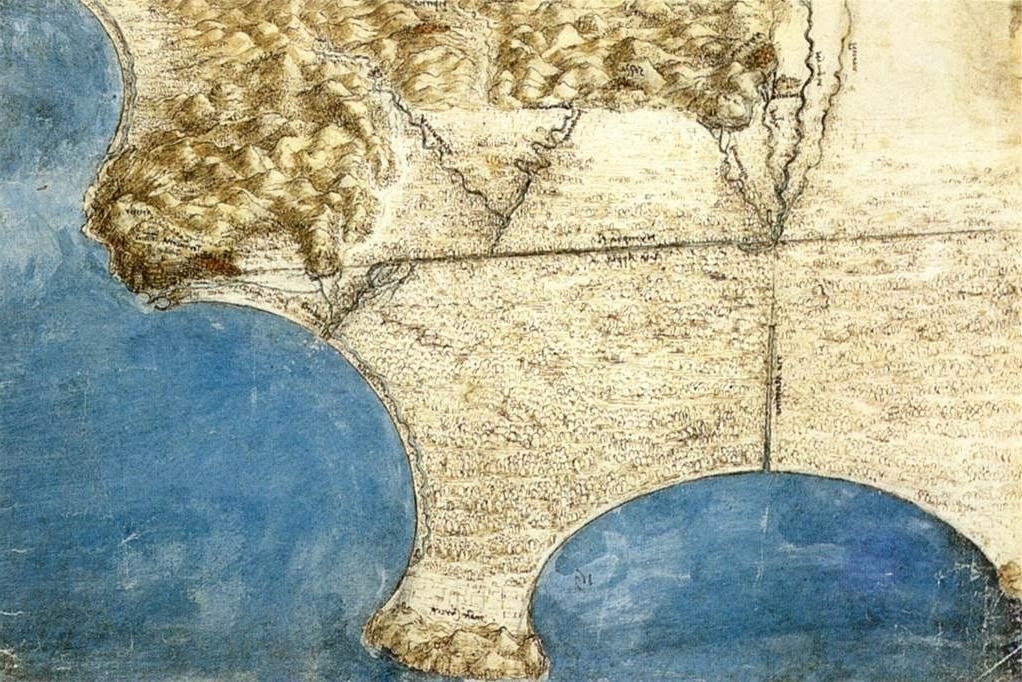 Топографический вид морского побережья (ок.1515) (Виндзор, Корол.коллекция)