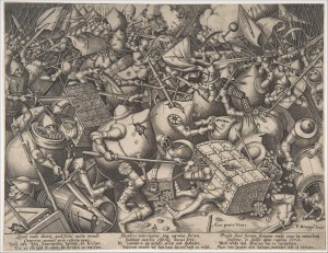 Гравюра. Битва сундуков и копилок (после 1570) (23.6 х 30.4).