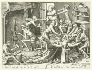 Гравюра. Кухня тощих (1563) (22.2 х 29.5).