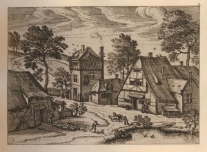 Гравюра 1. Вид фламандского села (143 х 199) (офорт)