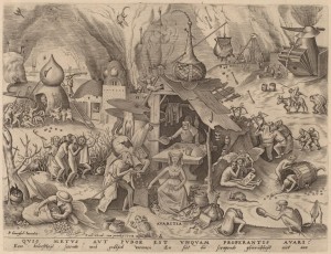 3.2.Гравюра. Страсти. Сребролюбие (Avaritia) (1558) (22.5 х 29.7)