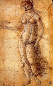 4.Паллада (ок.1490)   (22,2 x 13,9) (Флоренция, Gabinetto Disegni e Stampe degli Uffizi)