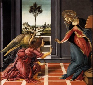 69.2.Благовещение Честелло (1489-1490) (150 x 156) (Флоренция, Уффици)