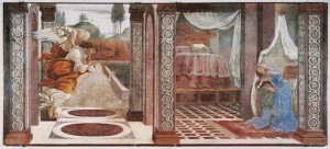 47.1.Благовещение (1481) (243 x 555) (Флоренция, Уффици)