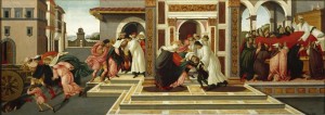 116.4.Последнее чудо и смерть св.Зиновия (1500-1505) (66 x 182) (Дрезденская галерея).