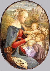 Мадонна с младенем и двумя ангелами (дата не определена (Нью-Йорк. муз.Метрополитен)