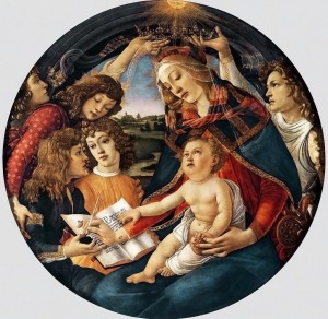 46.2.Мадонна 'Магнификат' (1480-1481) (118 см) (Флоренция, Уффици).