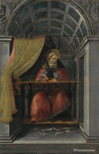 86.Св.Августин в своей келье (1490-1494) (41 x 27) (Флоренция, Уффици).