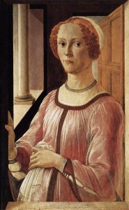 32.Портрет аристократки (ок.1471) (66 х 41) (Лондон, Музей Виктории и Альберта)