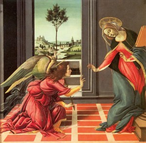 69.1.Благовещение Честелло (1489-1490) (150 x 156) (Флоренция, Уффици)